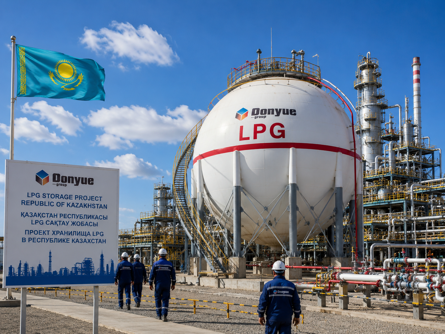 Dongyue Spherical Tanks Officially Applied in Almaty Petrochemical Project, Kazakhstan